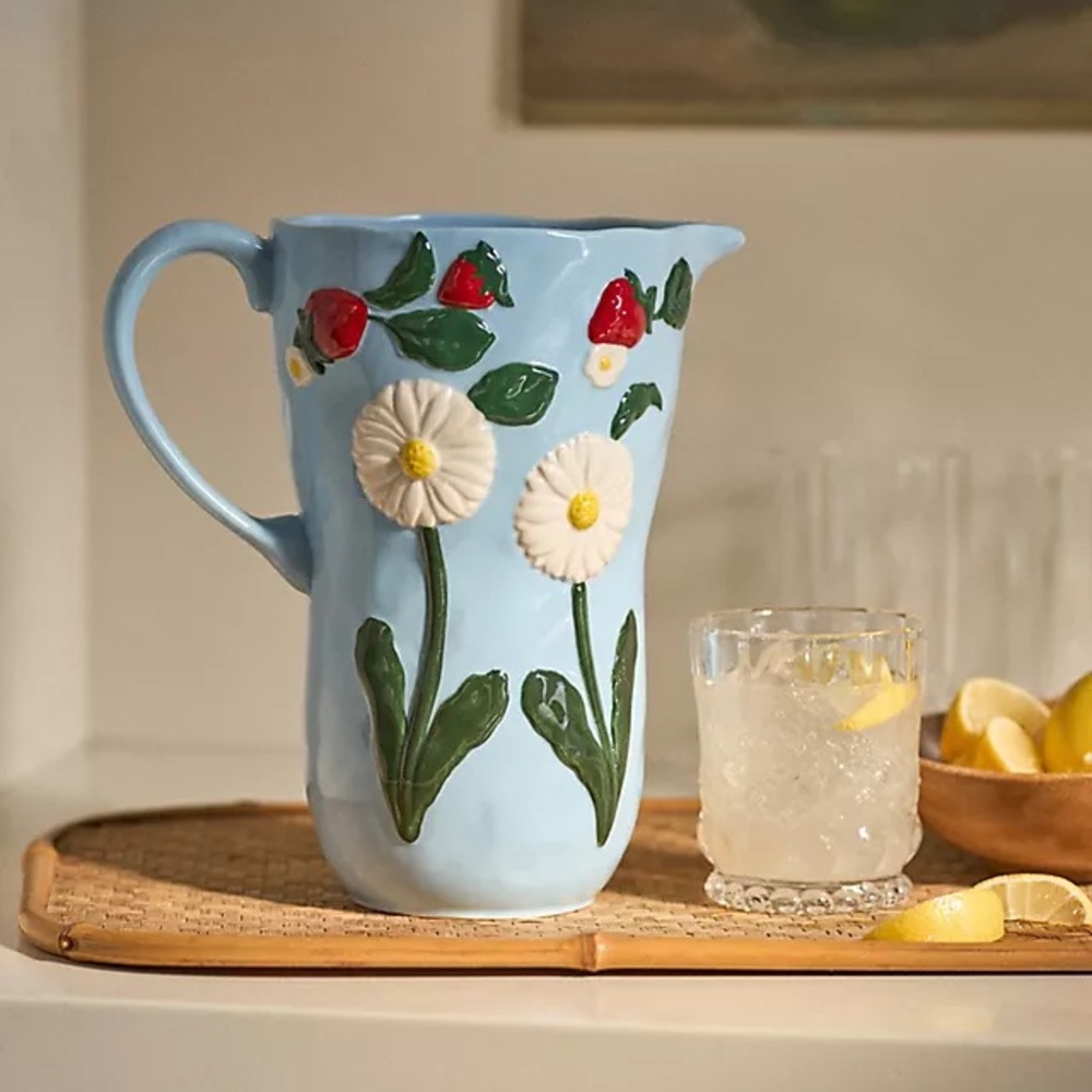 Anthropologie Foster Icon Stoneware Pitcher